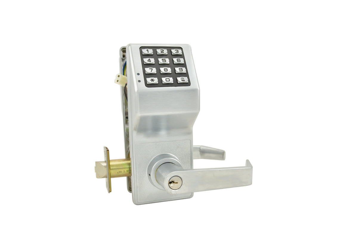 Alarm Lock DL2700LD26D Non-Weatherized Trilogy Electronic Digital Lever Lock with Lock Down Satin Chrome Finish