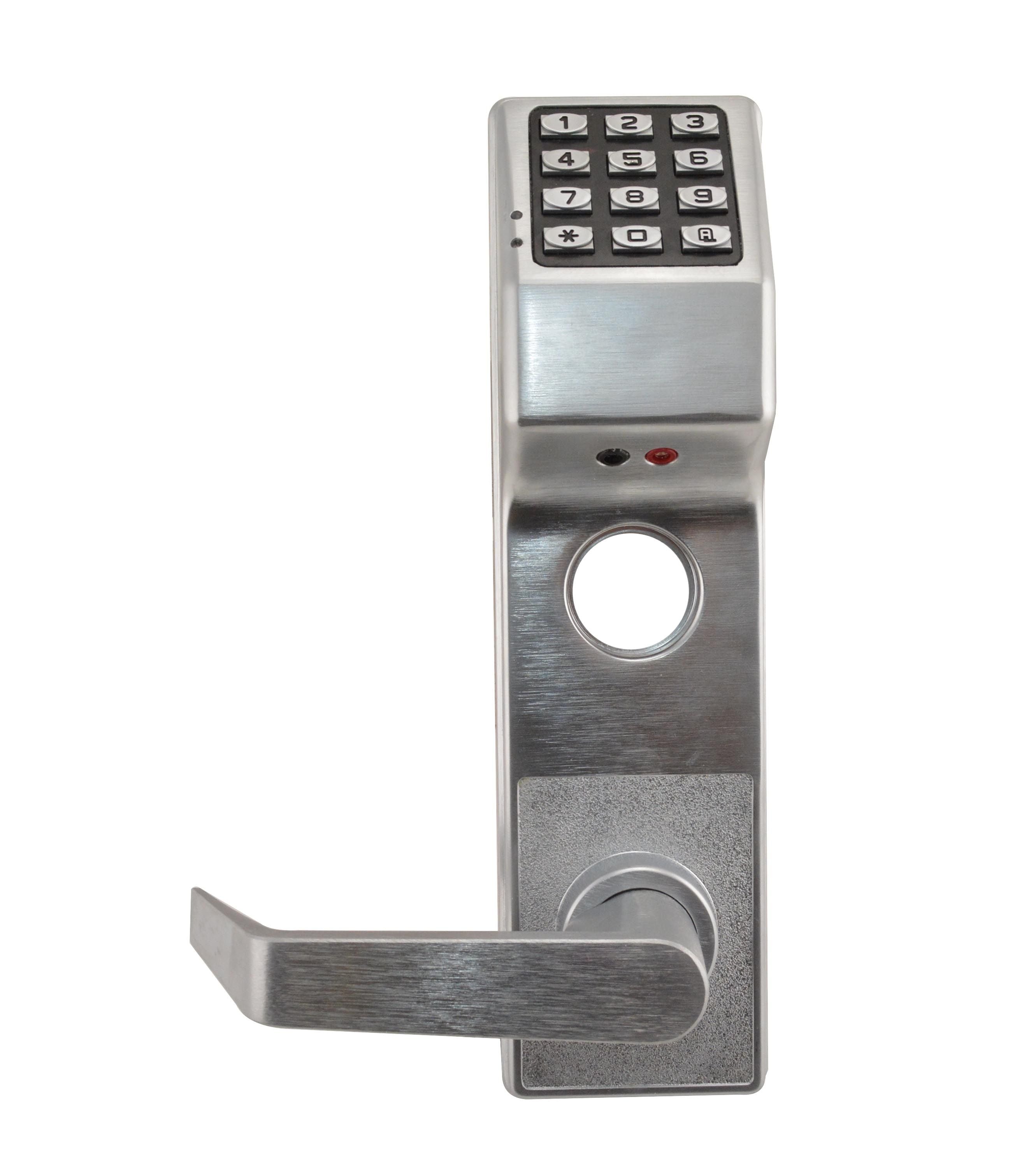 Alarm Lock DL3500CR26D Reversible Classroom Digital Mortise Lock with Straight Lever Satin Chrome Finish Main image