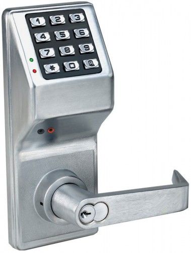 Alarm Lock DL4100IC26D Digital Lock with Interchangeable Core Satin Chrome Finish Main image