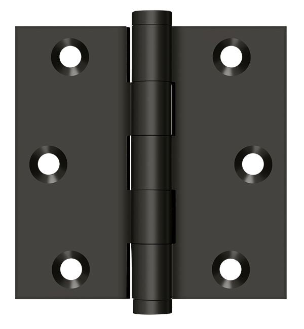 Deltana DSB310B 3" x 3" Square Hinge; Oil Rubbed Bronze Finish Main image