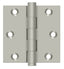 Deltana DSB315 3" x 3" Square Hinge; Satin Nickel Finish