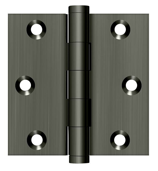 Deltana DSB315A 3" x 3" Square Hinge; Antique Nickel Finish Main image