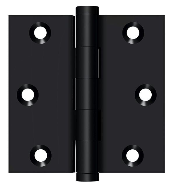 Deltana DSB319 3" x 3" Square Hinge; Black Finish Main image