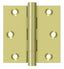 Deltana DSB33 3" x 3" Square Hinge; Bright Brass Finish