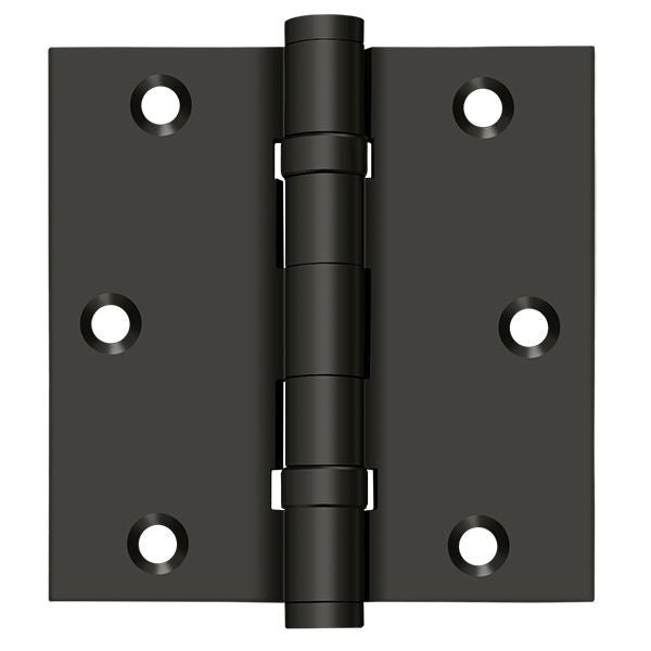 Deltana DSB35B10B 3-1/2" x 3-1/2" Square Hinge; Ball Bearings; Oil Rubbed Bronze Finish Main image
