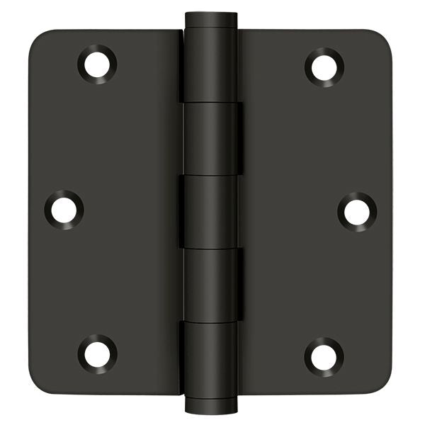 Deltana DSB35R410B-R 3-1/2" x 3-1/2" x 1/4" Radius Hinge; Residential; Oil Rubbed Bronze Finish Main image