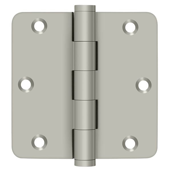 Deltana DSB35R415 3-1/2" x 3-1/2" x 1/4" Radius Hinge; Satin Nickel Finish Main image