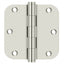 Deltana DSB35R514 3-1/2" x 3-1/2" x 5/8" Radius Hinge; Bright Nickel Finish