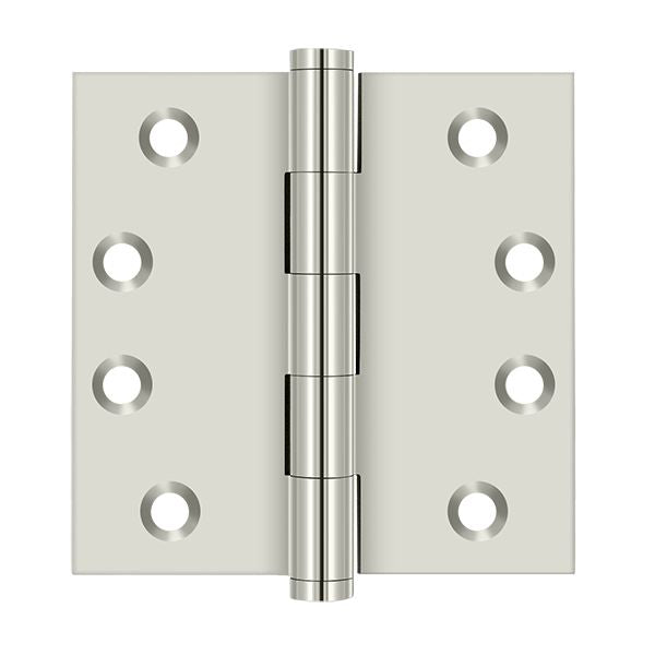 Deltana DSB414 4" x 4" Square Hinge; Bright Nickel Finish Main image