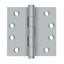 Deltana DSB426D 4" x 4" Square Hinge; Satin Chrome Finish