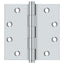 Deltana DSB4526 4-1/2" x 4-1/2" Square Hinge; Bright Chrome Finish