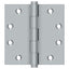 Deltana DSB4526D 4-1/2" x 4-1/2" Square Hinge; Satin Chrome Finish