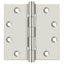 Deltana DSB45B14 4-1/2" x 4-1/2" Square Hinge; Ball Bearings; Bright Nickel Finish