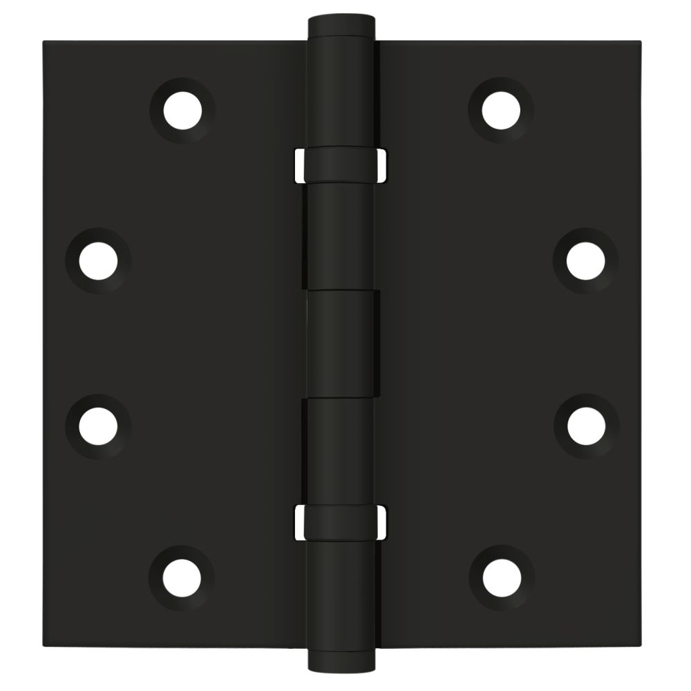 Deltana DSB45B19 4-1/2" x 4-1/2" Square Hinge; Ball Bearings; Black Finish Main image
