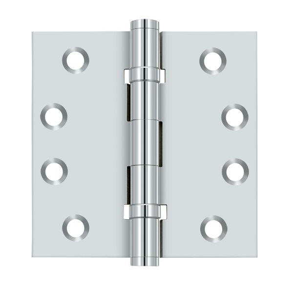 Deltana DSB4B26 4" x 4" Square Hinge; Ball Bearings; Bright Chrome Finish Main image