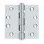 Deltana DSB4B26 4" x 4" Square Hinge; Ball Bearings; Bright Chrome Finish
