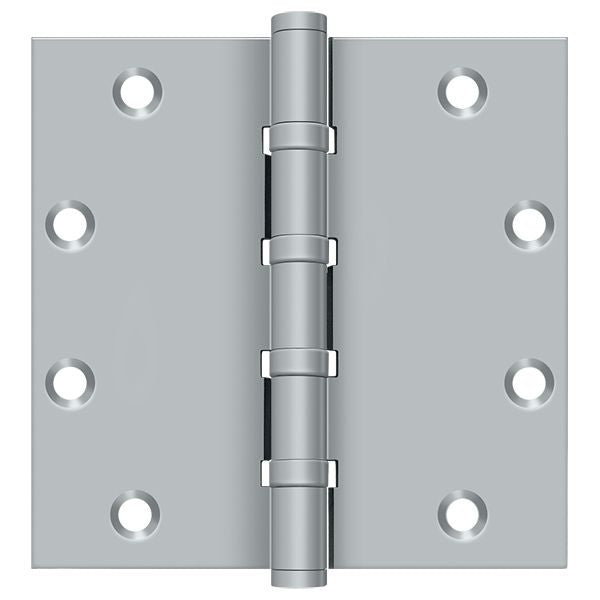Deltana DSB55B26D 5" x 5" Square Ball Bearing Hinge; Satin Chrome Finish Main image