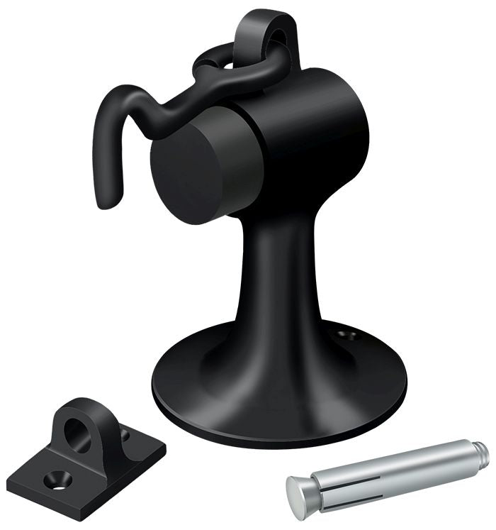 Deltana DSF444U19 Cement Floor Mount Bumper with Holder; Black Finish Main image