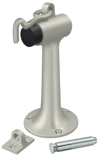 Deltana DSF630U15 Floor Mount, 6" Bumper with Hook and Eye, Heavy Duty, Satin Nickel Finish