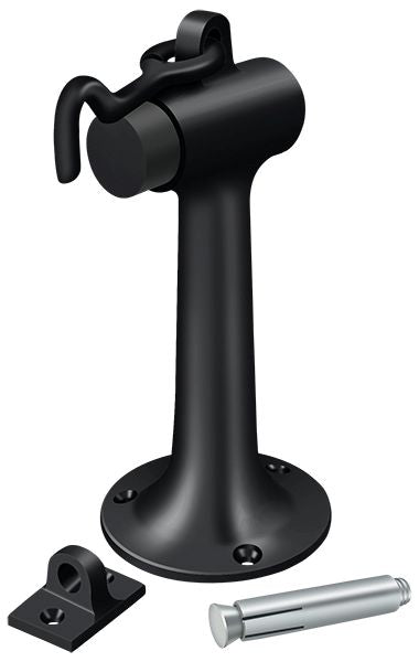 Deltana DSF630U19 Floor Mount, 6" Bumper with Hook and Eye, Heavy Duty, Black Finish Main image