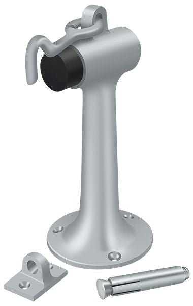 Deltana DSF630U26D Floor Mount, 6" Bumper with Hook and Eye, Heavy Duty, Satin Chrome Finish Main image