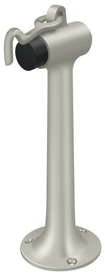 Deltana DSF830U15 Floor Mount, 8" Bumper with Hook and Eye, Heavy Duty, Satin Nickel Finish Main image