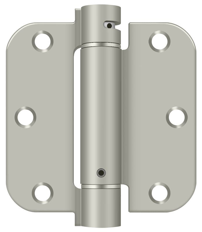 Deltana DSH35R515 3-1/2" x 3-1/2" x 5/8" Spring Hinge; Satin Nickel Finish Main image