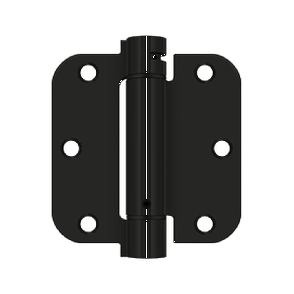 Deltana DSH35R51B 3-1/2" x 3-1/2" x 5/8" Spring Hinge Paint Black Finish Main image