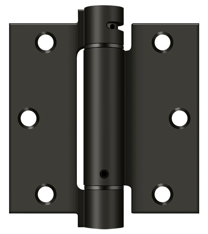 Deltana DSH35U10B 3-1/2" x 3-1/2" Spring Hinge; Oil Rubbed Bronze Finish Main image