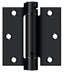 Deltana DSH35U1B 3-1/2" x 3-1/2" Spring Hinge; Flat Black Finish