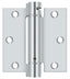 Deltana DSH35U26 3-1/2" x 3-1/2" Spring Hinge; Bright Chrome Finish