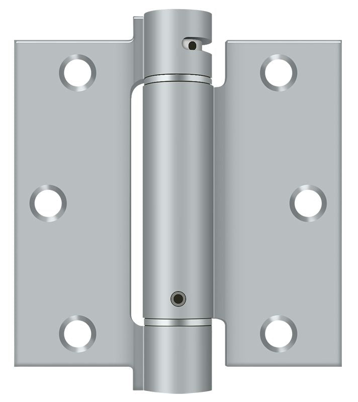 Deltana DSH35U26D 3-1/2" x 3-1/2" Spring Hinge; Satin Chrome Finish