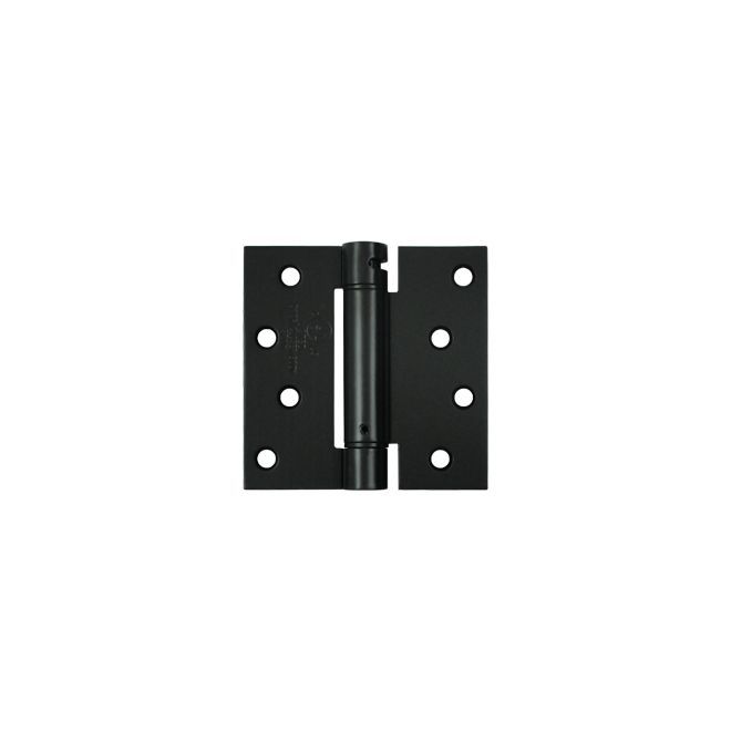 Deltana DSH44U1B 4" x 4" Spring Hinge; Flat Black Finish Main image