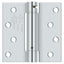 Deltana DSH44U26 4" x 4" Spring Hinge; Bright Chrome Finish