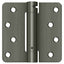 Deltana DSH4R415A 4" x 4" x 1/4" Spring Hinge; Antique Nickel Finish
