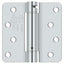Deltana DSH4R426 4" x 4" x 1/4" Spring Hinge; Bright Chrome Finish