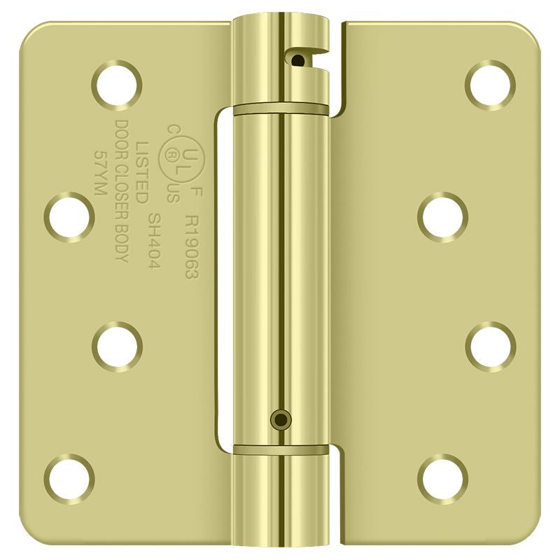 Deltana DSH4R42D 4" x 4" x 1/4" Spring Hinge; Zinc Dichromate Plated Finish