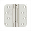 Deltana DSH4R514 4" x 4" 5/8" Radius Spring Hinge Bright Nickel Finish
