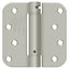 Deltana DSH4R515T 4" x 4"; 5/8" Radius Corner Hinge; TT; Satin Nickel Finish