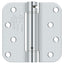 Deltana DSH4R526 4" x 4" 5/8" Radius Spring Hinge; Bright Chrome Finish
