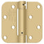 Deltana DSH4R54BM 4" x4" 5/8" Radius Spring Hinge Benchmark; Satin Brass Finish