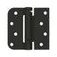 Deltana DSH4SR51B-LH Left Hand 4" x 4" 5/8" Radius by Square Spring Hinge Paint Black Finish