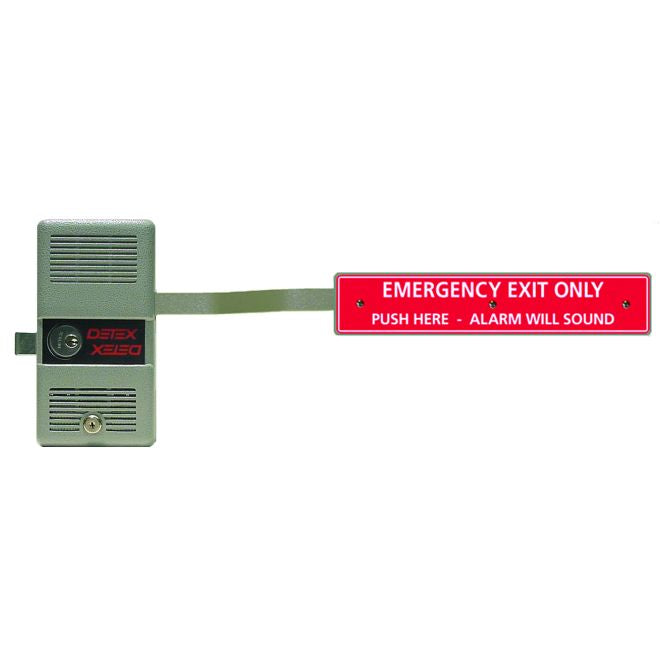 Detex ECL230DPH UL Listed Panic Hardware Exit Control Lock with Long Bar Gray Finish Main image