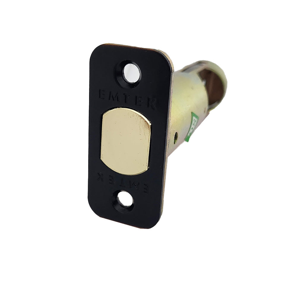 Emtek EMDBL234R19 Radius Deadbolt Latch 2-3/4" Backset Flat Black Finish