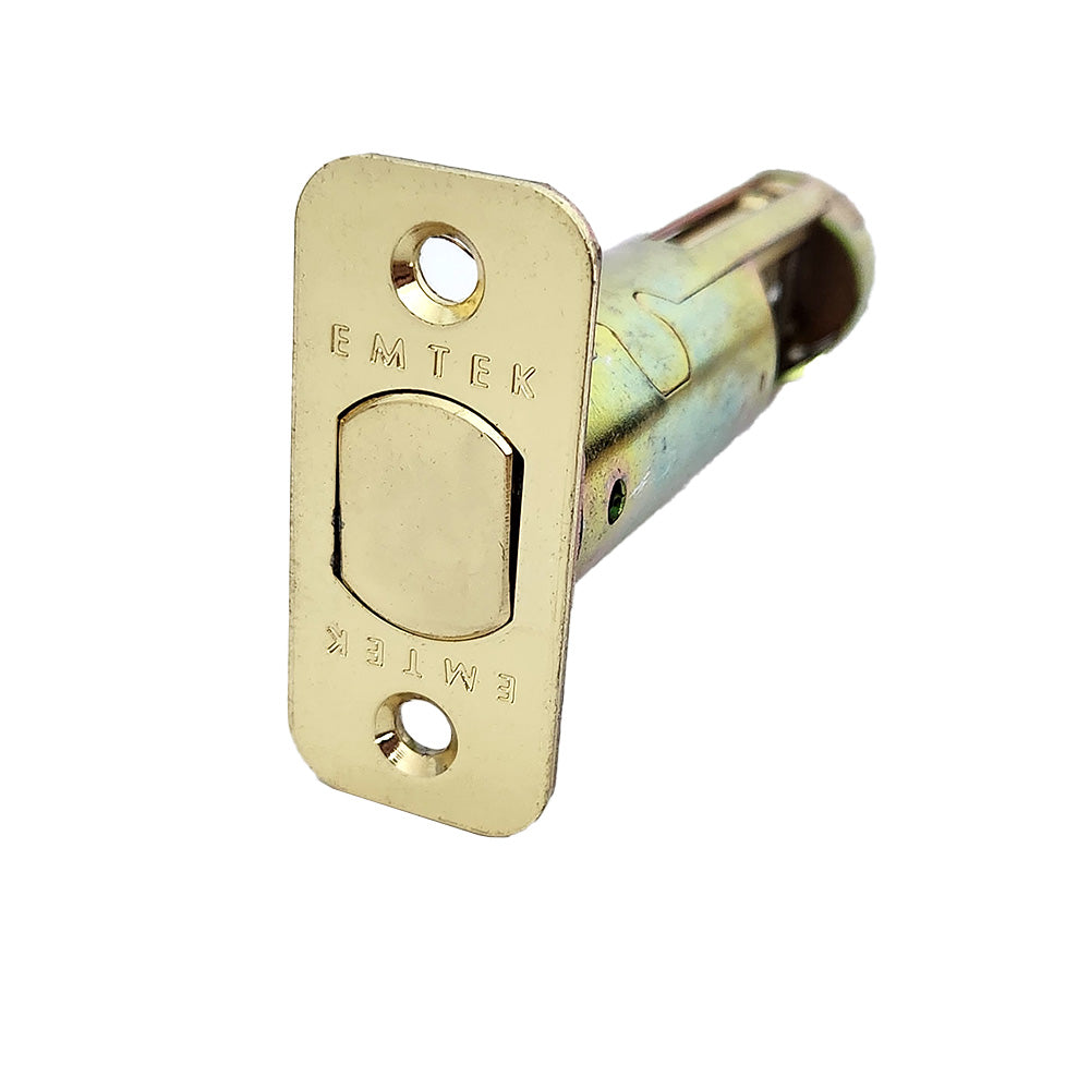 Emtek EMDBL234R3 Radius Deadbolt Latch 2-3/4" Backset Polished Brass Lifetime Finish