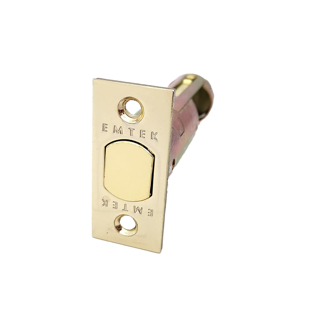 Emtek EMDBL234S3 Square Deadbolt Latch 2-3/4" Backset Polished Brass Lifetime Finish
