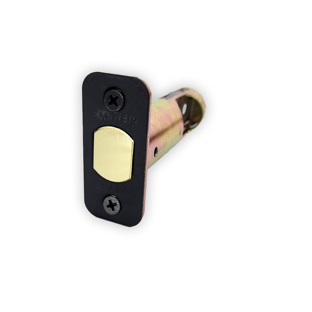 Emtek EMDBL238R19 Radius Deadbolt Latch 2-3/8" Backset Flat Black Finish