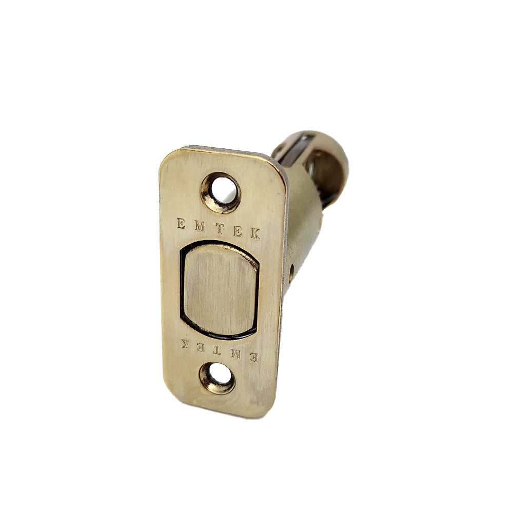 Emtek EMDBL238R3 Radius Deadbolt Latch 2-3/8" Backset Polished Brass Lifetime Finish