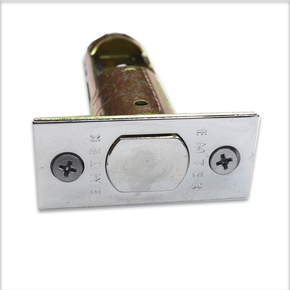 Emtek EMDBL238S26 Square Deadbolt Latch 2-3/8" Backset Polished Chrome Finish