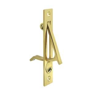 Deltana EP475U3-UNL Edge Pull; 4"; Unlacquered Bright Brass Finish